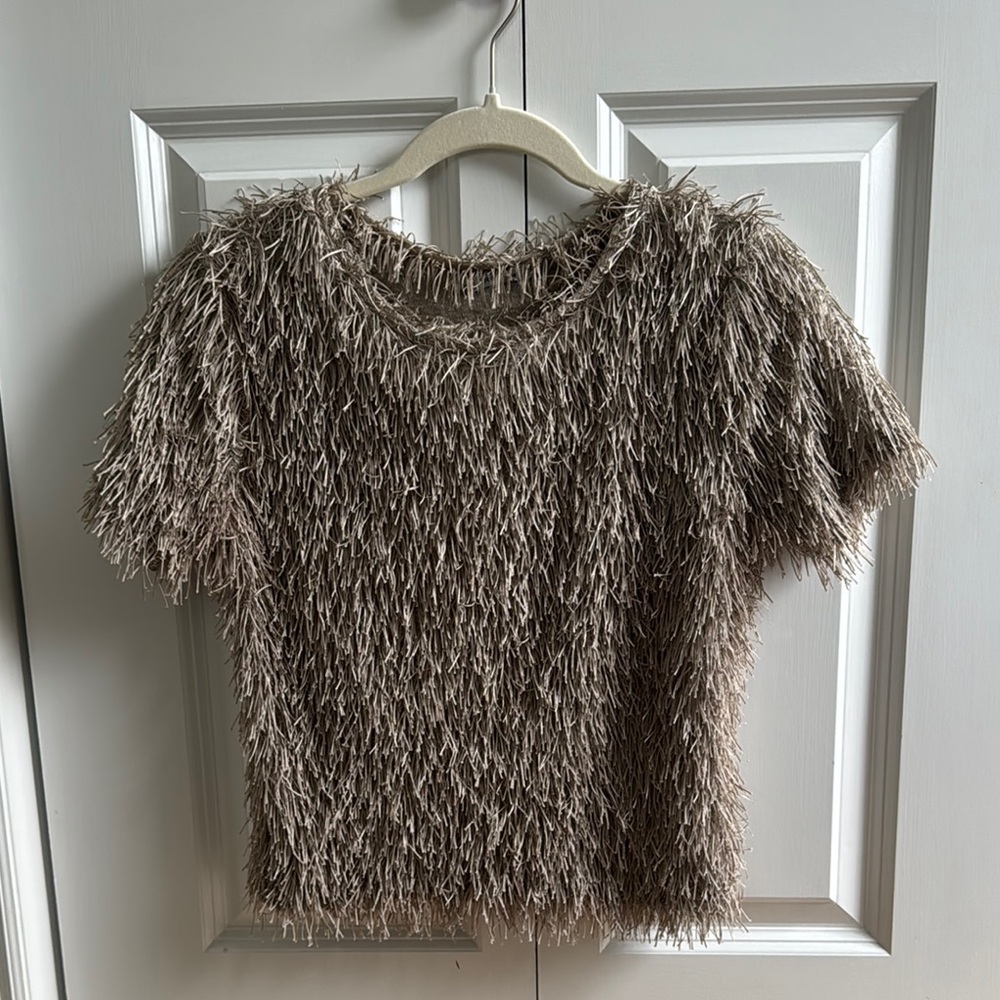 Kids Fuzzy Brown Top